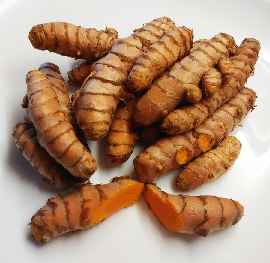 Куркума свежая и сочная, в корешках