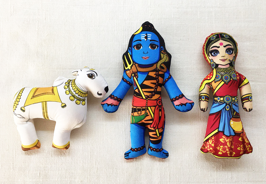 Shiva, Parvati, Nandi - м'які іграшки