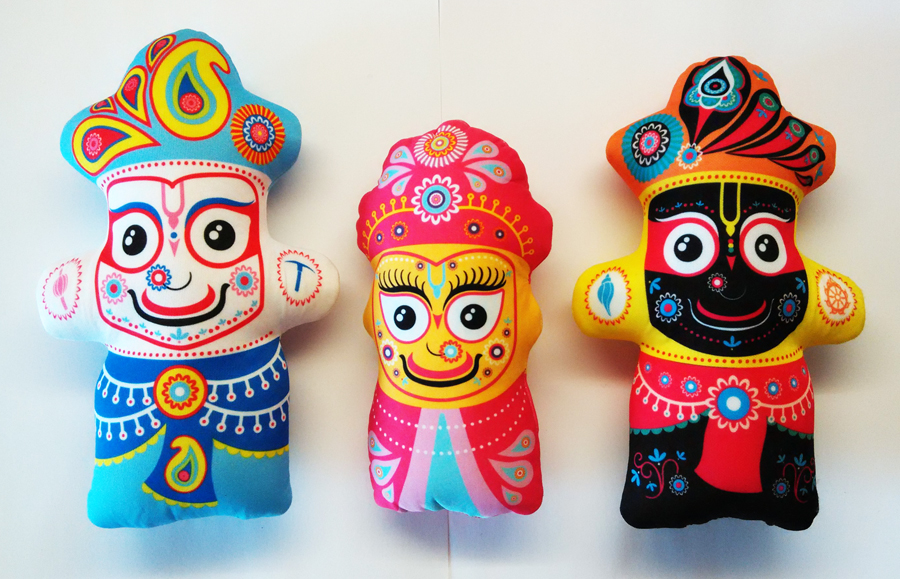 Мягкие игрушки Джаганнатха, Баладева и Субхадра