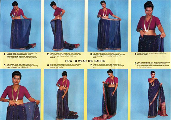 Как одевать сари