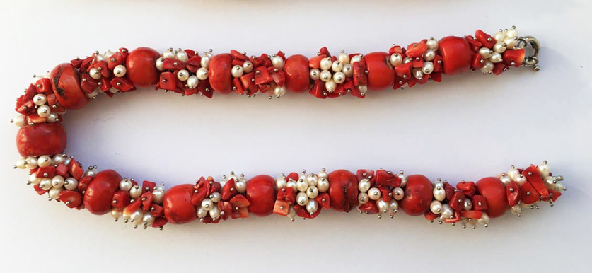 Намистo (корал + перли)