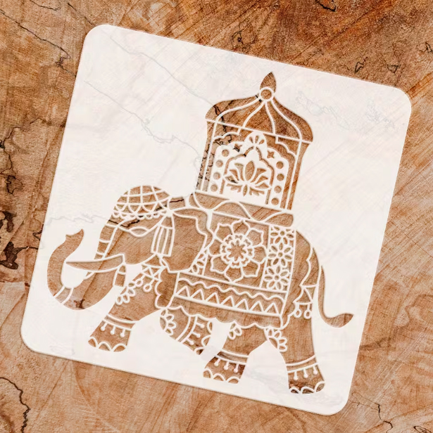 трафарет для малювання та розпису з вирізами, слон