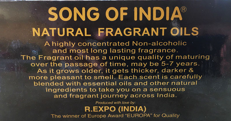 Songs of India natural oils