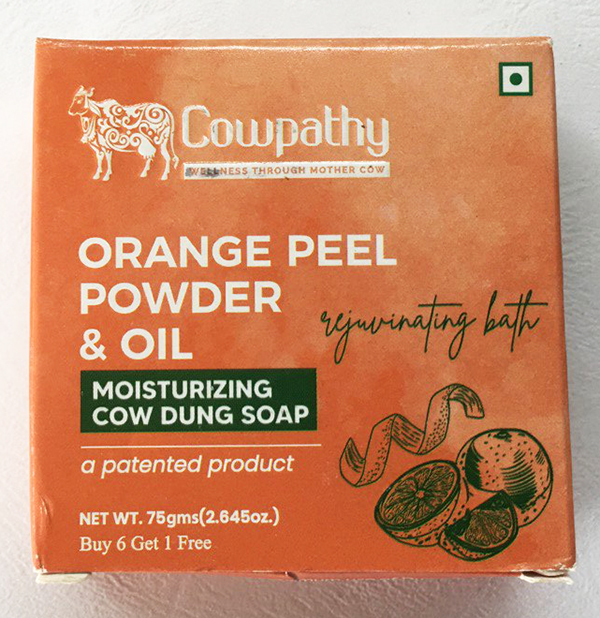мило Cowpathy. Orange peel powder & oil